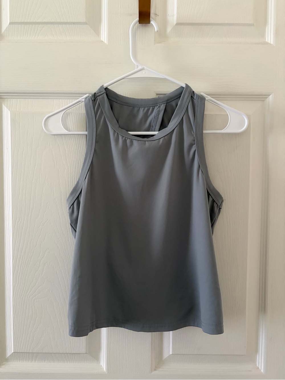 Shein Women’s Gray Athletic Tank Top with Crossover Back